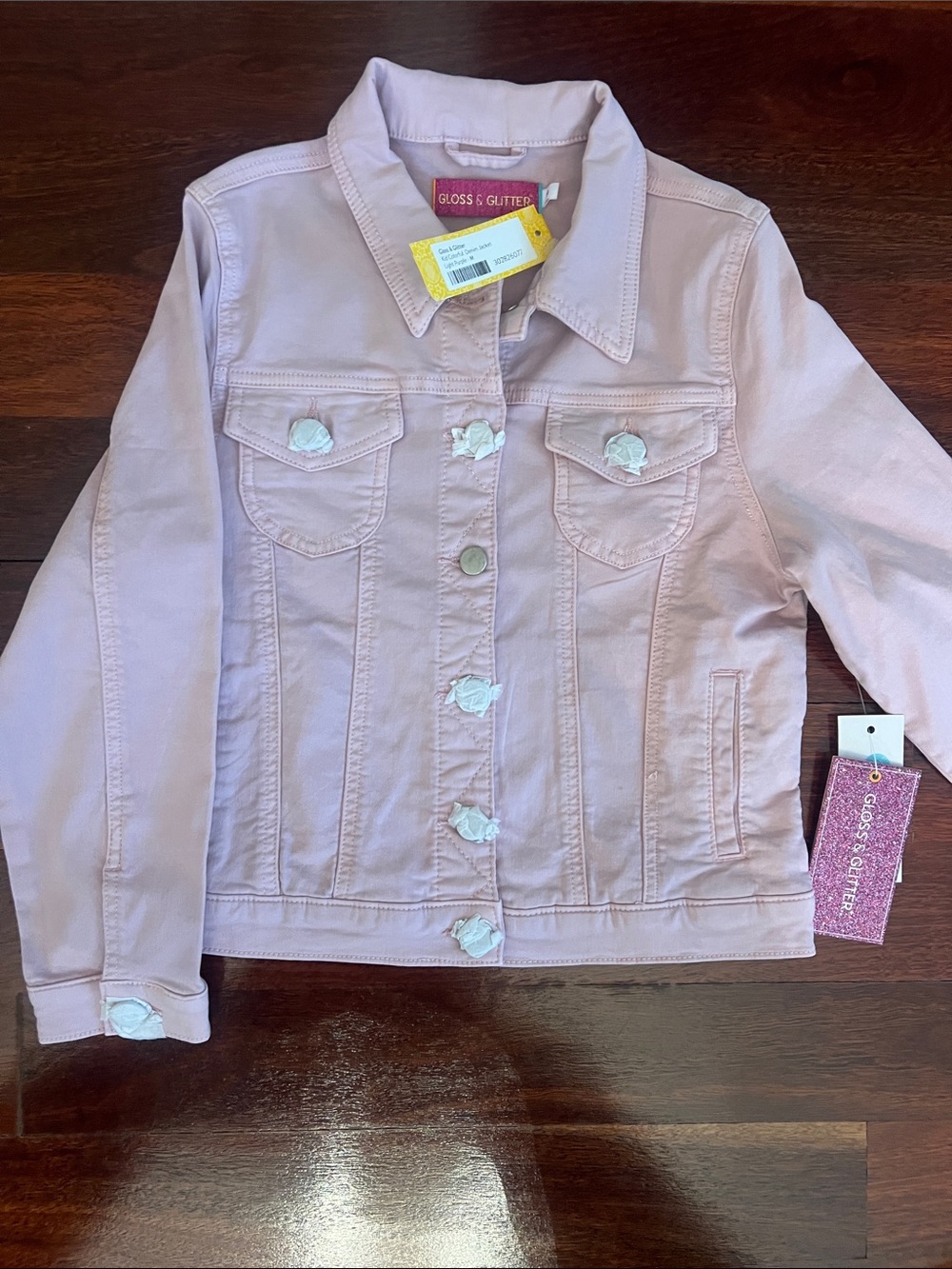 Girls' Pastel Pink Denim Jacket